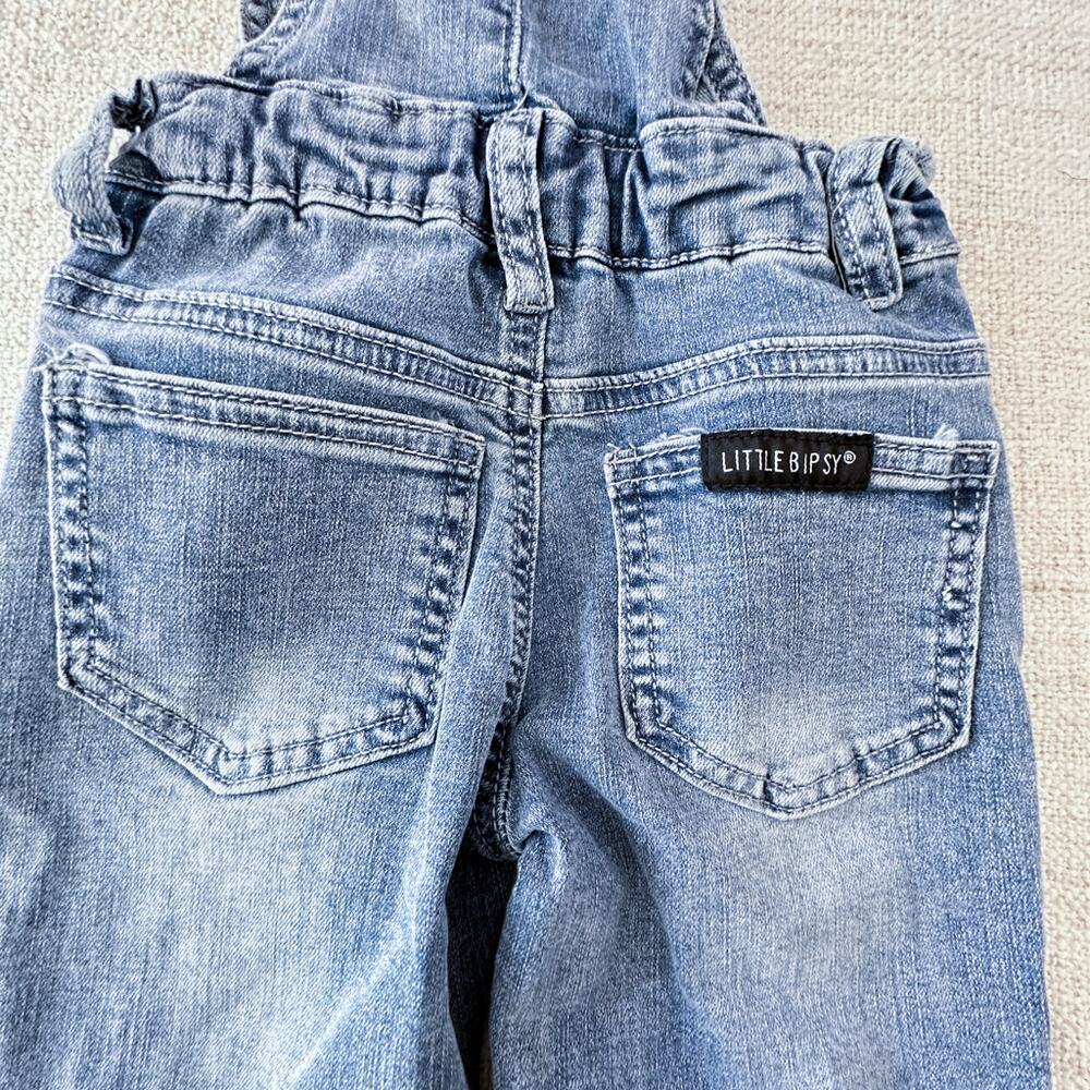 NWT Little Bipsy Distressed Overalls 3T/4T - Picture 4 of 6